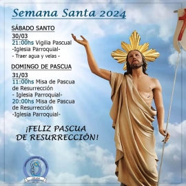 La Parroquia La Asunción dio a conocer los horarios y la programación de la celebración de la Semana Santa