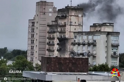 Un departamento fue parcialmente quemado en las Torres del Molino