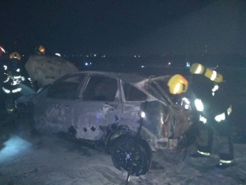 Se quemó un automóvil que volvía de Ordoñez con jugadores de Villa Argentina