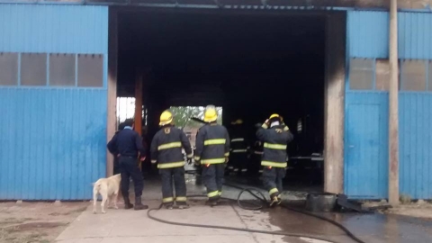 Gral Roca: incendio en una fábrica de sinfines