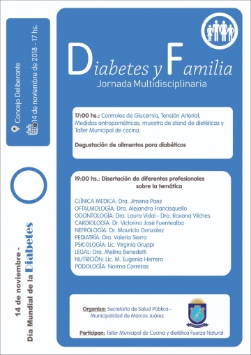 Jornada multidisciplinaria por el día Mundial de la diabetes en Marcos Juárez