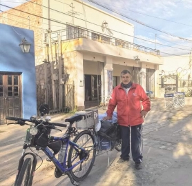 Marcosjuarense que recorrió en bicicleta  más de 1000 kilómetros hasta Icaño