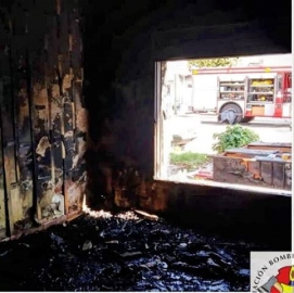 Incendio en un vivienda del barrio sur, con perdidas materiales