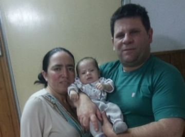 Gabriel Peralta se reencontró con su familia luego de casi un mes