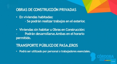 Nuevas restricciones en la provincia de Córdoba