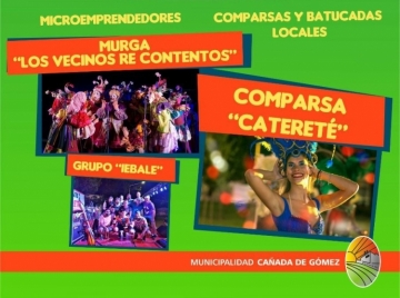 Comparsas y murgas estarán presentes en el Carnaval de Cañada de Gómez