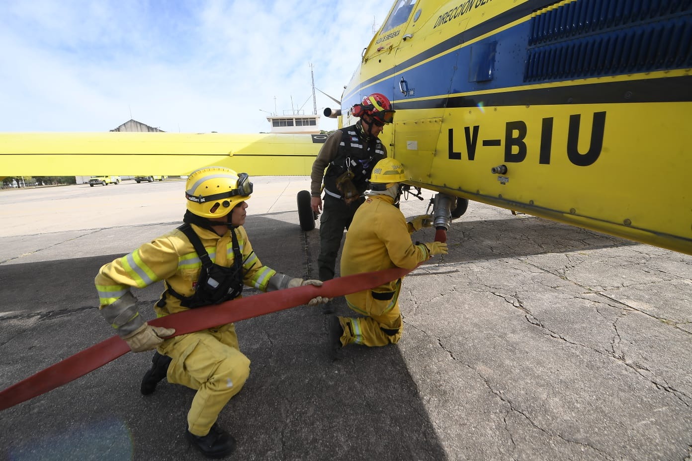 Bomberos cordobeses se capacitaron en Prácticas Aéreas Seguras