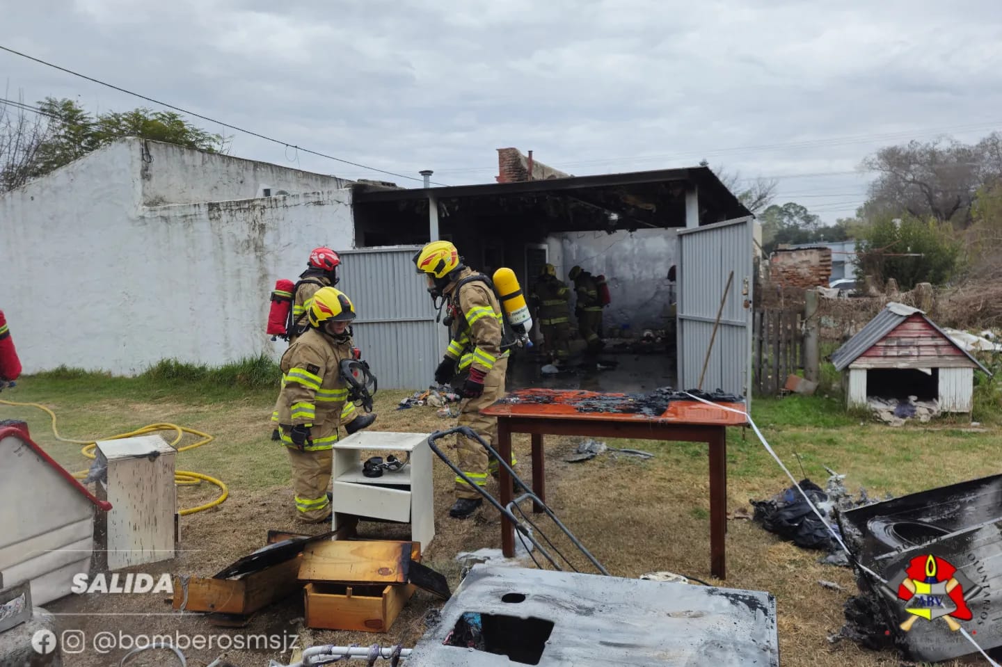 Incendio en el lavadero de una vivienda