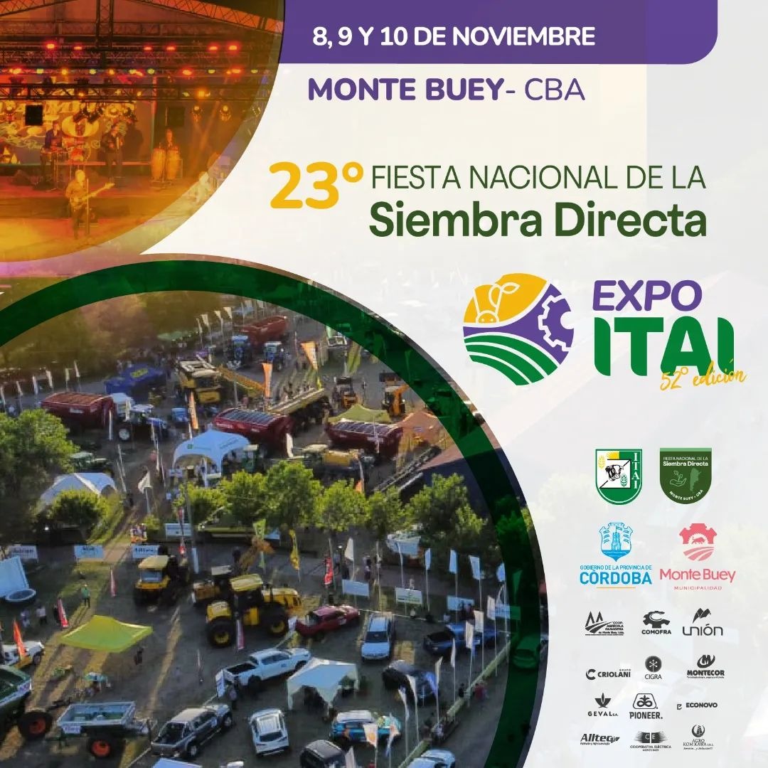 Monte Buey se prepara para la 23° Fiesta Nacional de la Siembra Directa y la 52° Expo Itai 2024