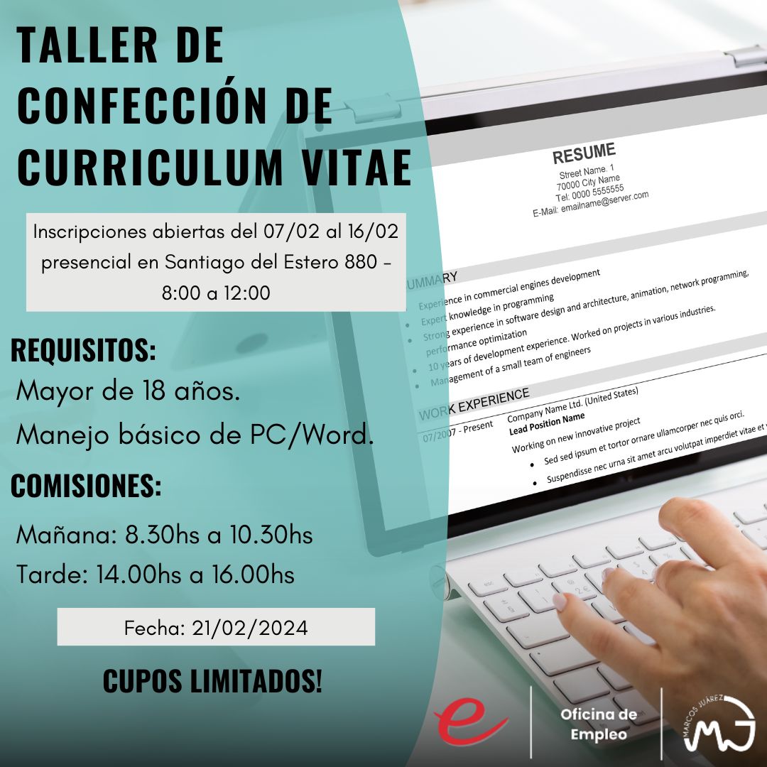 Taller de Confección de Curriculum Vitae 2024