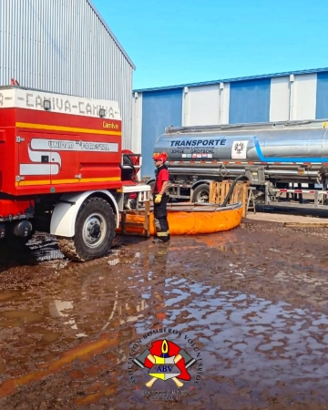 Incendio en celda de maní movilizó a bomberos de toda la provincia