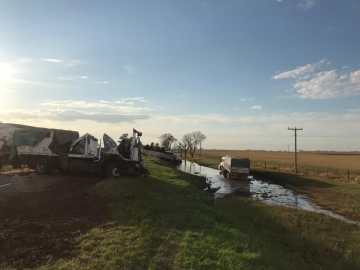 Falleció joven camionero tras choque en cadena sobre la Ruta A012

