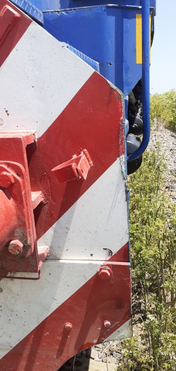 Formación de tren embistió a un tractor en vías férreas 