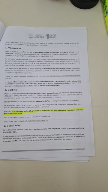 Miravalles: “Para los docentes y no docentes que no estén vacunados, se les pedirá un PCR cada 7 días”