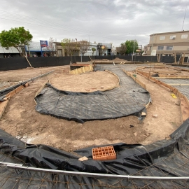 Avanzan los trabajos en el nuevo Patio Alberdi