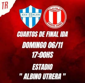 Argentino juega este domingo de visitante a las 17 horas ante San Carlos de Noetinger en cuartos de final de la Liga Bellvillense