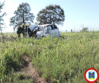 Accidente en la autopista  en el sentido Córdoba-Rosario sólo con daños materiales