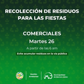 El domingo 24 de diciembre no habrá recolección de residuos