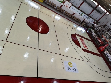 Argentino reacondicionó su cancha de básquet con miras al inicio del Torneo Federal