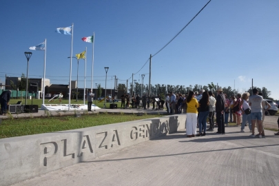 Inauguraron la Plaza Genola en el marco del hermanamiento con la comuna de Genola, Italia