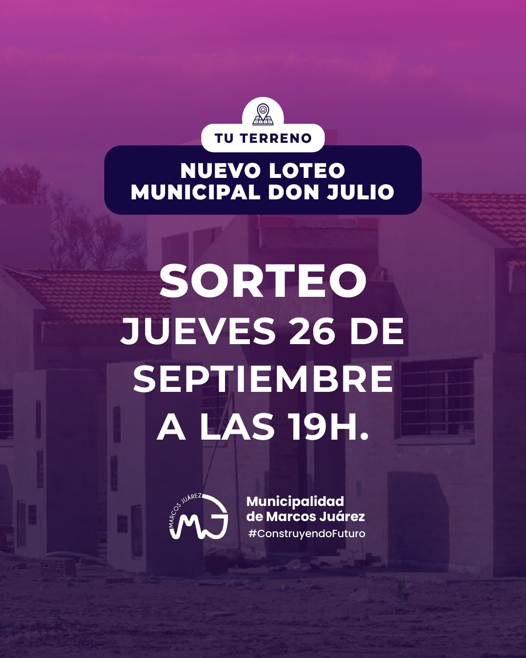 Más de 300 familias participarán del sorteo del Nuevo Loteo Municipal "Don Julio"